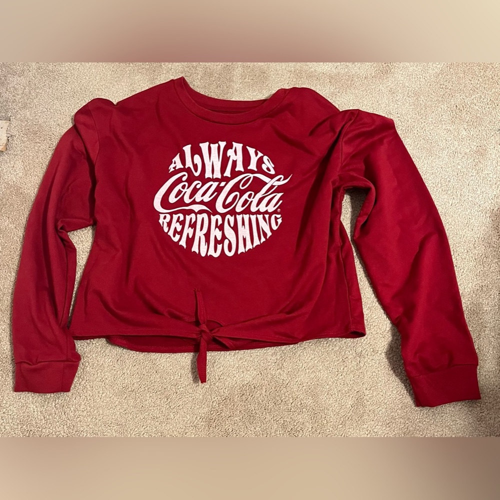 Red Coca-Cola Crop Sweater